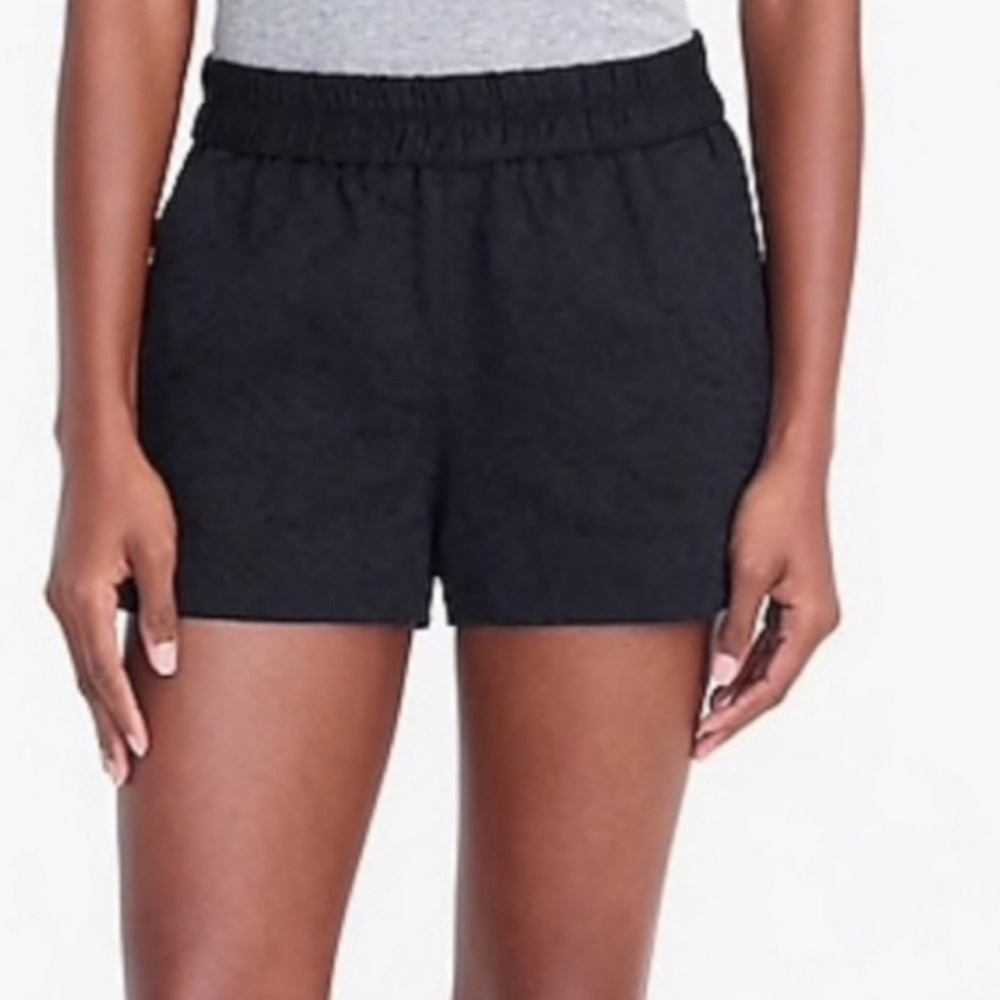 J. Crew Black Jacquard Boardwalk Short Shorts Pockets Size 6 (C2107)